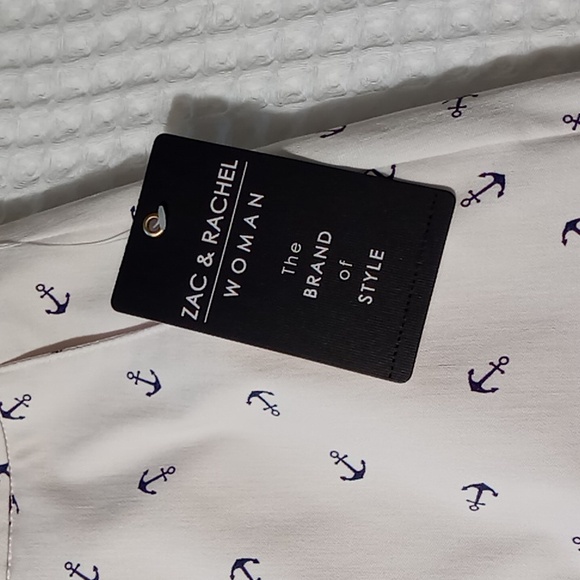 NWT Zac & Rachel Women's Golf Skort White/Navy Anchors Size 18W 2 Pocket - Picture 6 of 12